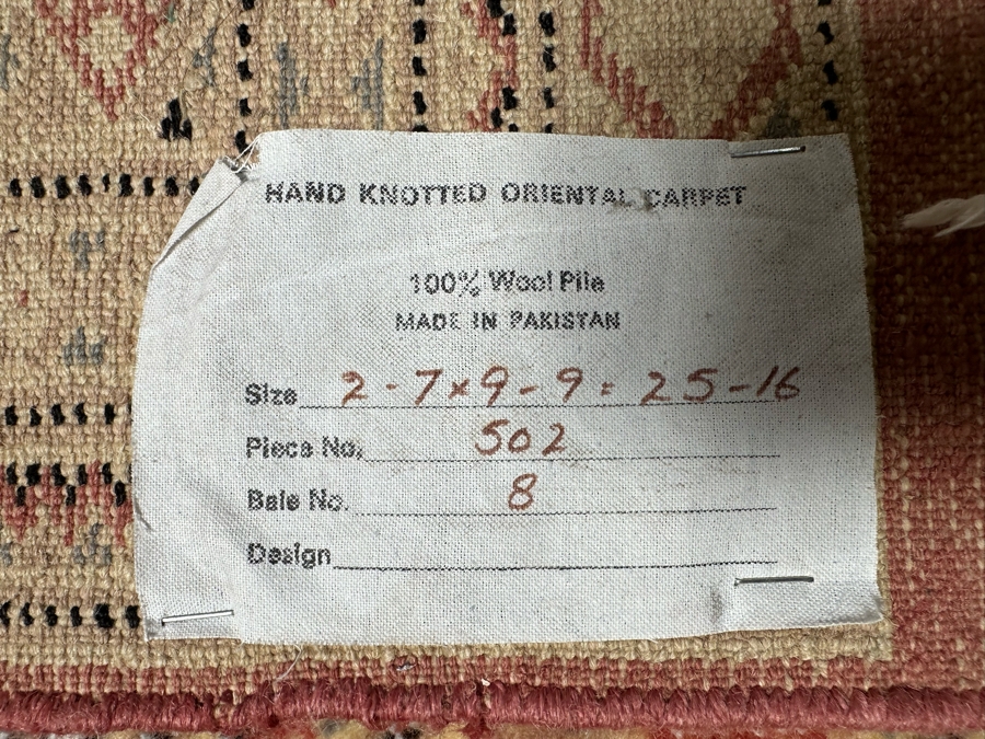 Hand Knotted Wool Persian Runner Rug From Pakistan 31.5W X 118L [Photo 14]