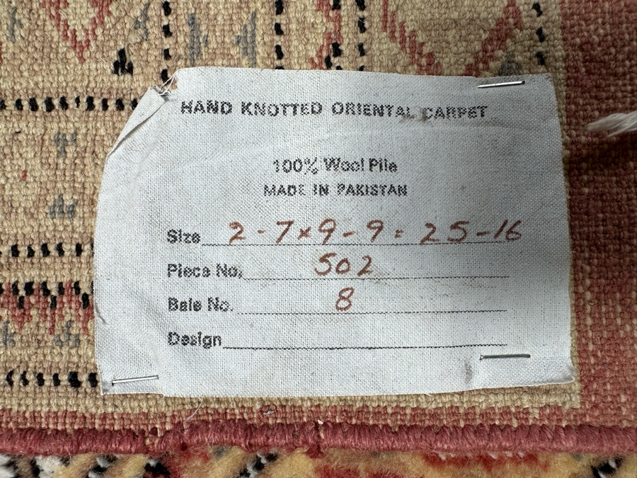 Hand Knotted Wool Persian Runner Rug From Pakistan 31.5W X 118L [Photo 15]