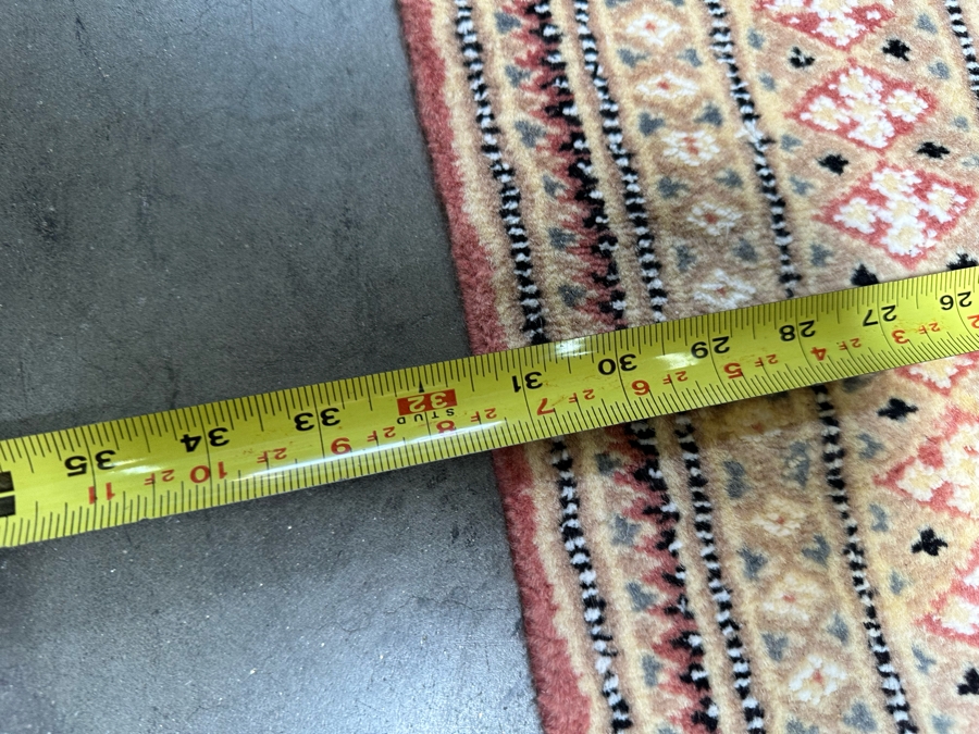 Hand Knotted Wool Persian Runner Rug From Pakistan 31.5W X 118L [Photo 16]