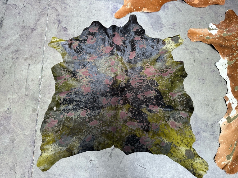 Three Small Cowhide Area Rugs 38 X 42 [Photo 4]