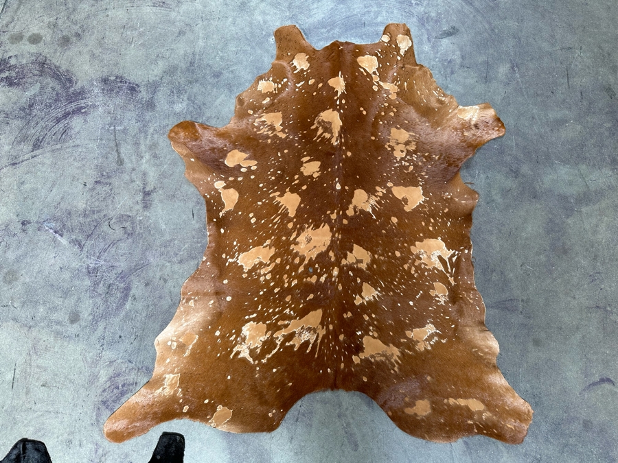 Three Small Cowhide Area Rugs 38 X 42 [Photo 6]