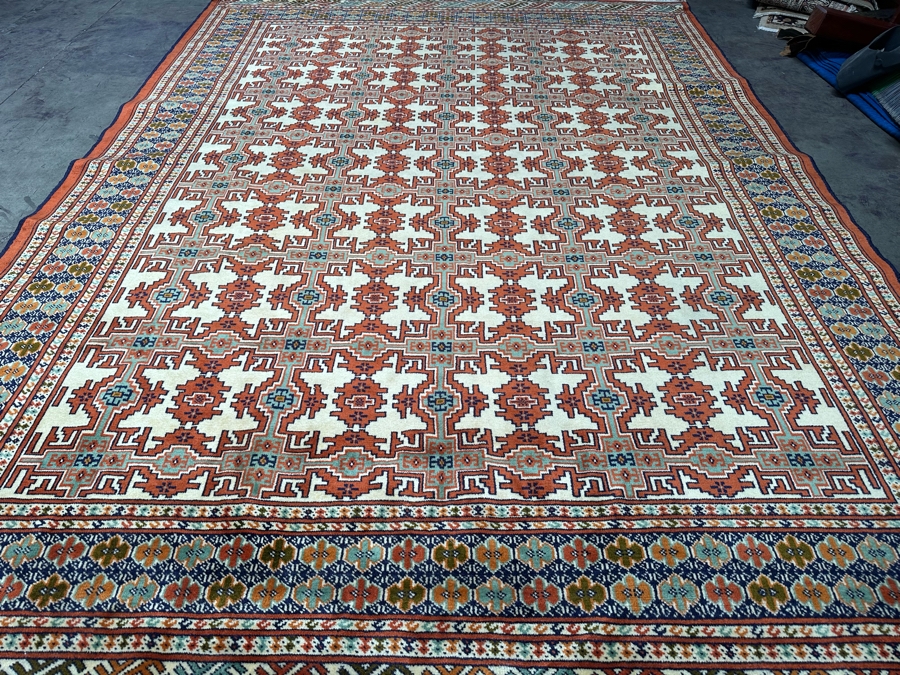 Iranian Hand Knotted Wool Geometric Persian Area Rug 98 X 141 [Photo 6]