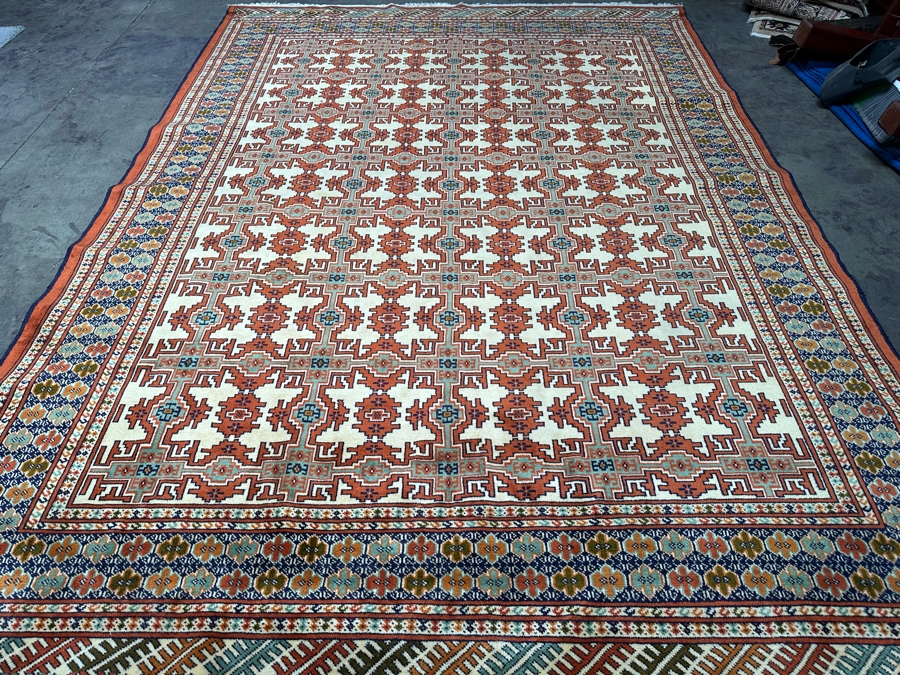 Iranian Hand Knotted Wool Geometric Persian Area Rug 98 X 141 [Photo 12]