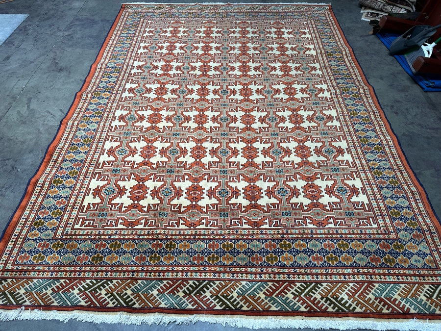 Iranian Hand Knotted Wool Geometric Persian Area Rug 98 X 141 [Photo 2]