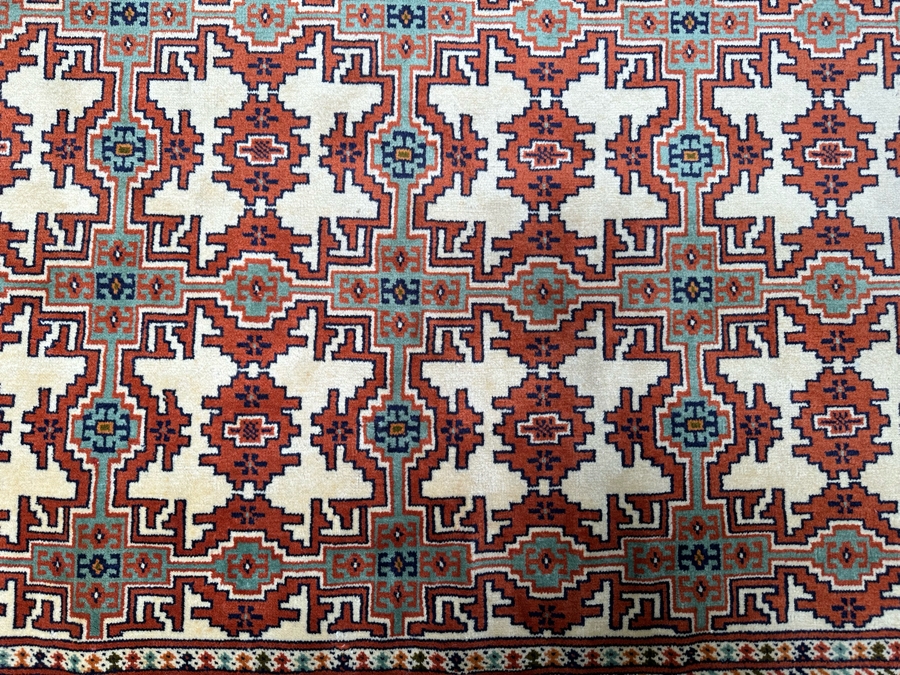 Iranian Hand Knotted Wool Geometric Persian Area Rug 98 X 141 [Photo 9]