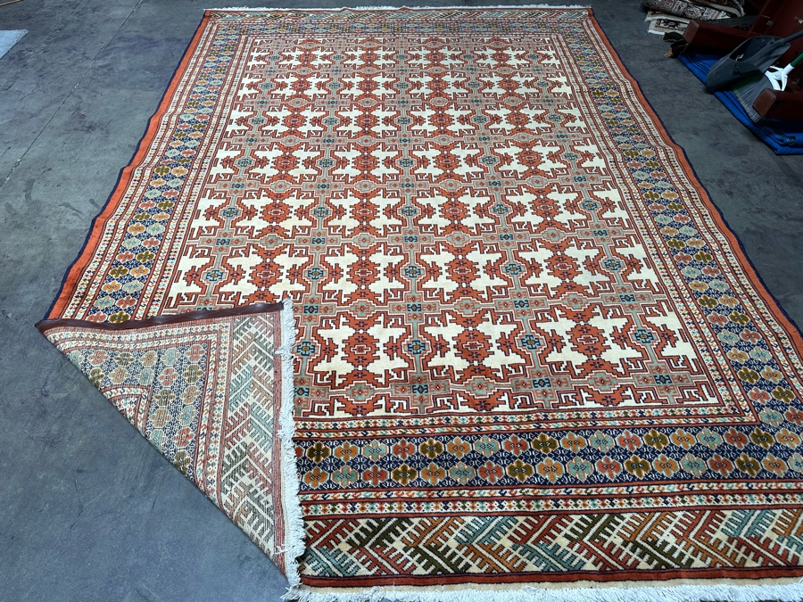 Iranian Hand Knotted Wool Geometric Persian Area Rug 98 X 141 [Photo 13]