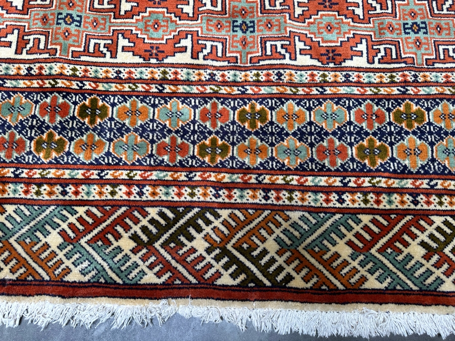 Iranian Hand Knotted Wool Geometric Persian Area Rug 98 X 141 [Photo 7]