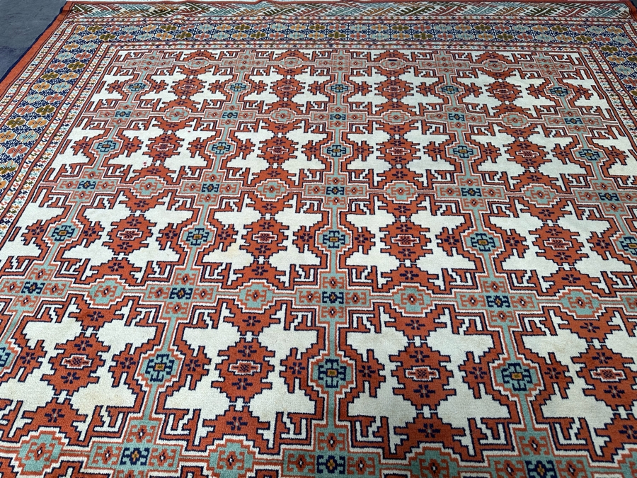 Iranian Hand Knotted Wool Geometric Persian Area Rug 98 X 141 [Photo 11]