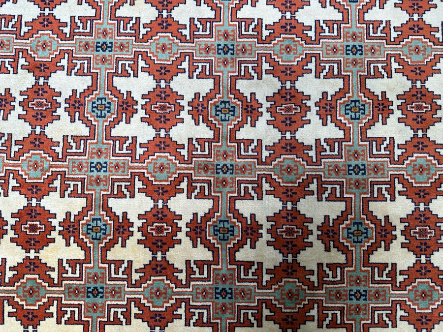 Iranian Hand Knotted Wool Geometric Persian Area Rug 98 X 141 [Photo 10]