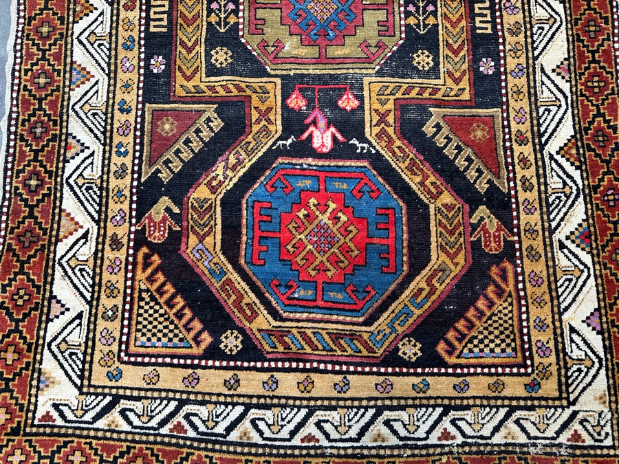 Hand Knotted Wool Persian Rug Geometric 56 X 133 [Photo 8]