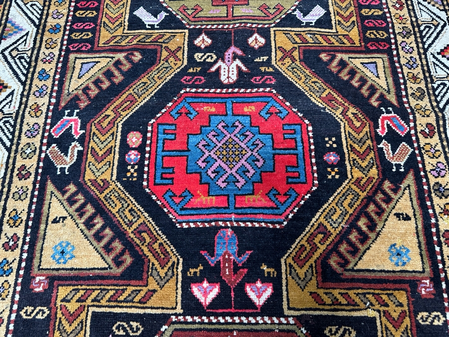 Hand Knotted Wool Persian Rug Geometric 56 X 133 [Photo 11]