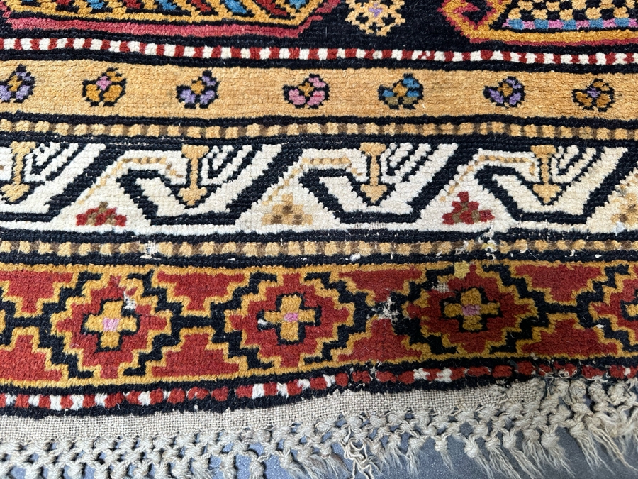 Hand Knotted Wool Persian Rug Geometric 56 X 133 [Photo 16]