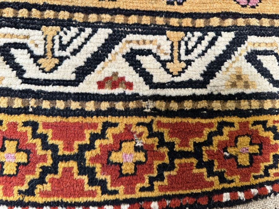 Hand Knotted Wool Persian Rug Geometric 56 X 133 [Photo 17]