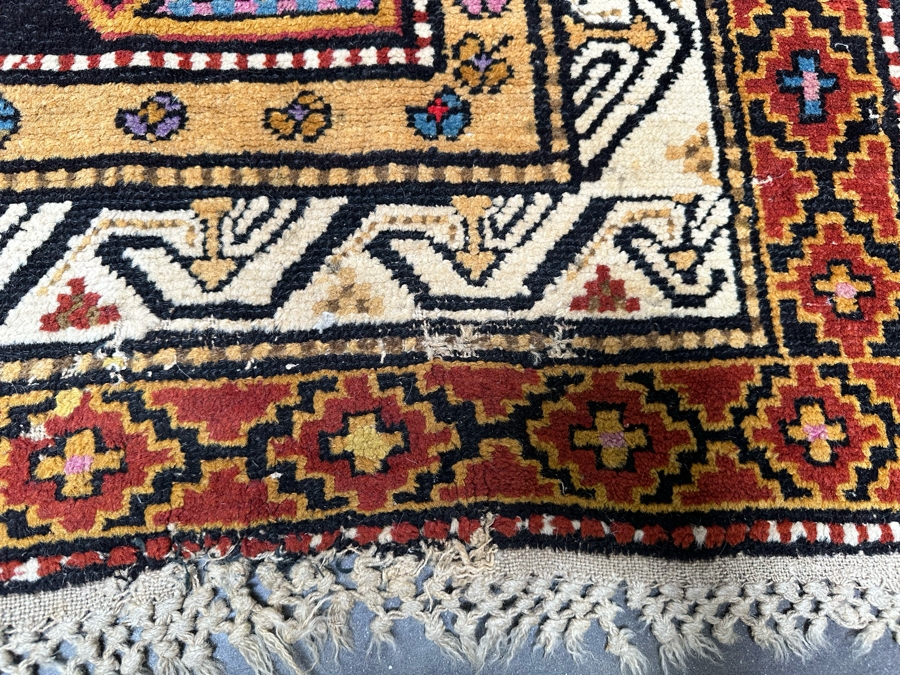 Hand Knotted Wool Persian Rug Geometric 56 X 133 [Photo 15]