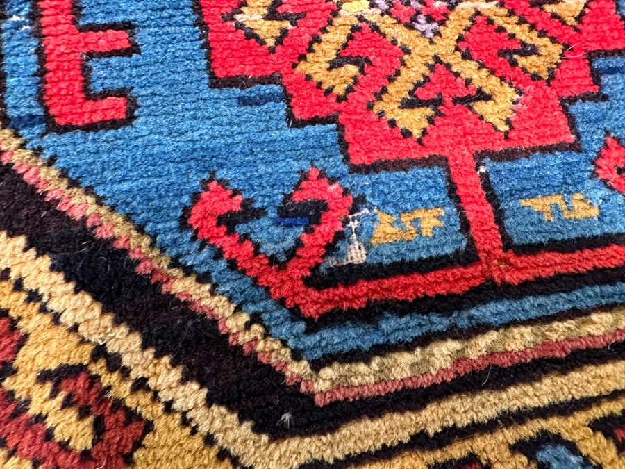 Hand Knotted Wool Persian Rug Geometric 56 X 133 [Photo 20]