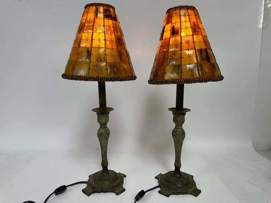 Pair Of Metal Table Lamps 22H [Photo 2]