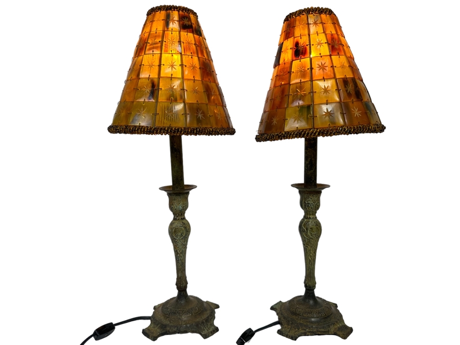 Pair Of Metal Table Lamps 22H [Photo 1]