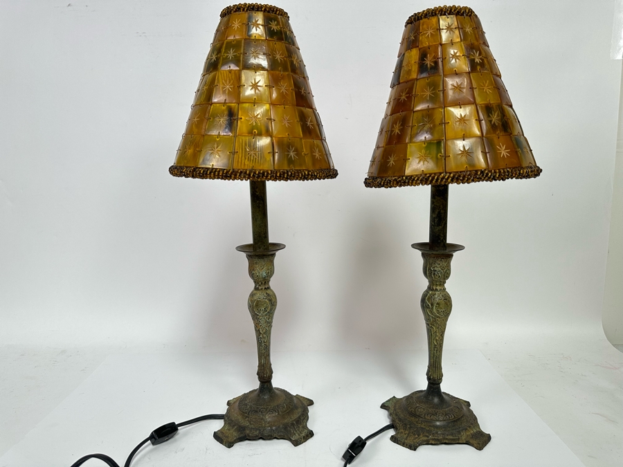 Pair Of Metal Table Lamps 22H [Photo 5]