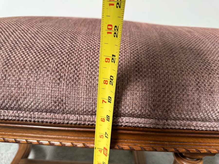 Camard Wooden Upholstered Bench Drake Made In France 39.5W X 16D X 21H [Photo 8]