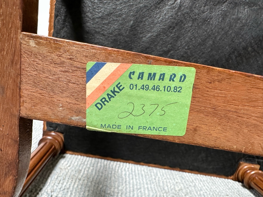 Camard Wooden Upholstered Bench Drake Made In France 39.5W X 16D X 21H [Photo 2]