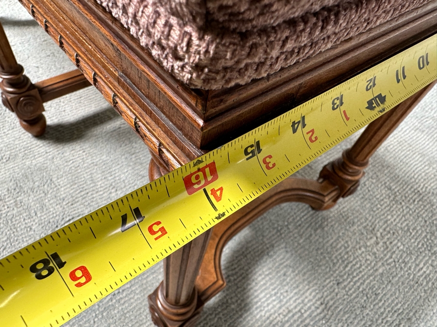 Camard Wooden Upholstered Bench Drake Made In France 39.5W X 16D X 21H [Photo 7]