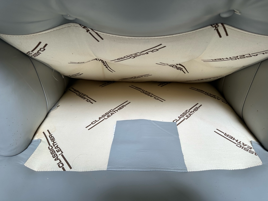 Classic Leather Armchair With Brass Nailhead Trim And Ottoman [Photo 4]