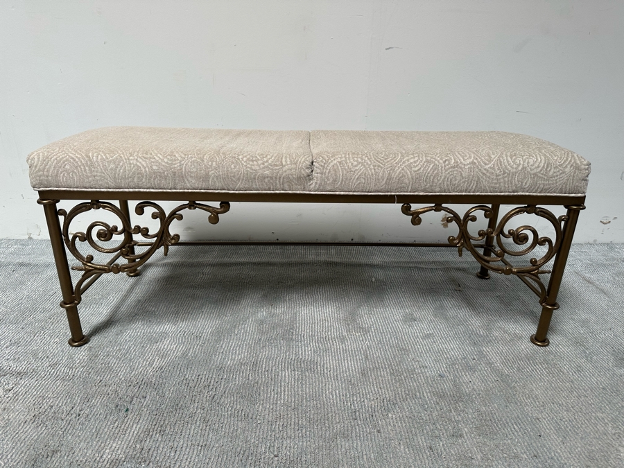 Metal Upholstered Bench 48W X 18D X 20H [Photo 2]