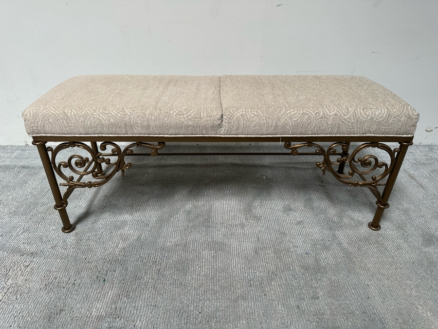 Metal Upholstered Bench 48W X 18D X 20H [Photo 3]