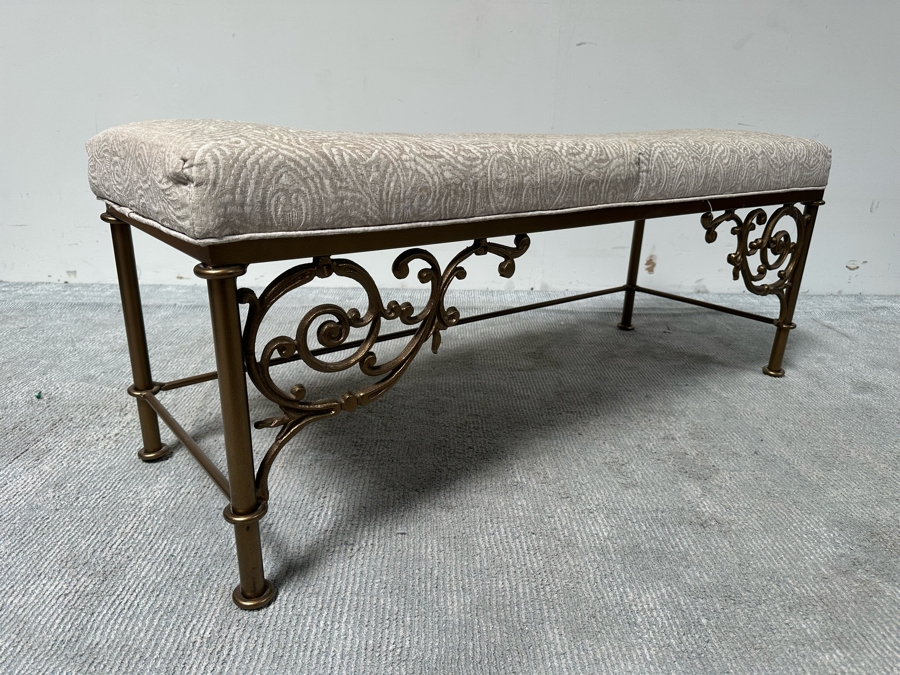 Metal Upholstered Bench 48W X 18D X 20H [Photo 4]