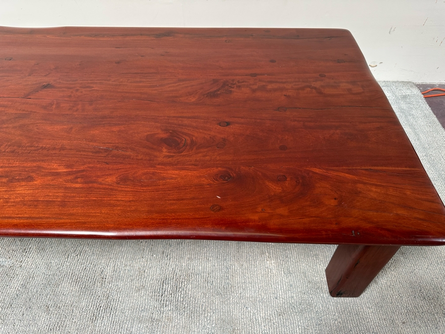 Solid Wooden Plank Coffee Table Very Heavy 71W X 37D X 18H [Photo 7]