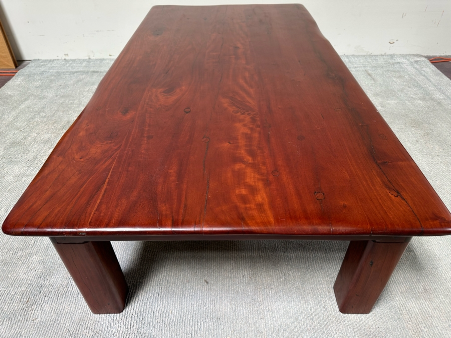 Solid Wooden Plank Coffee Table Very Heavy 71W X 37D X 18H [Photo 11]