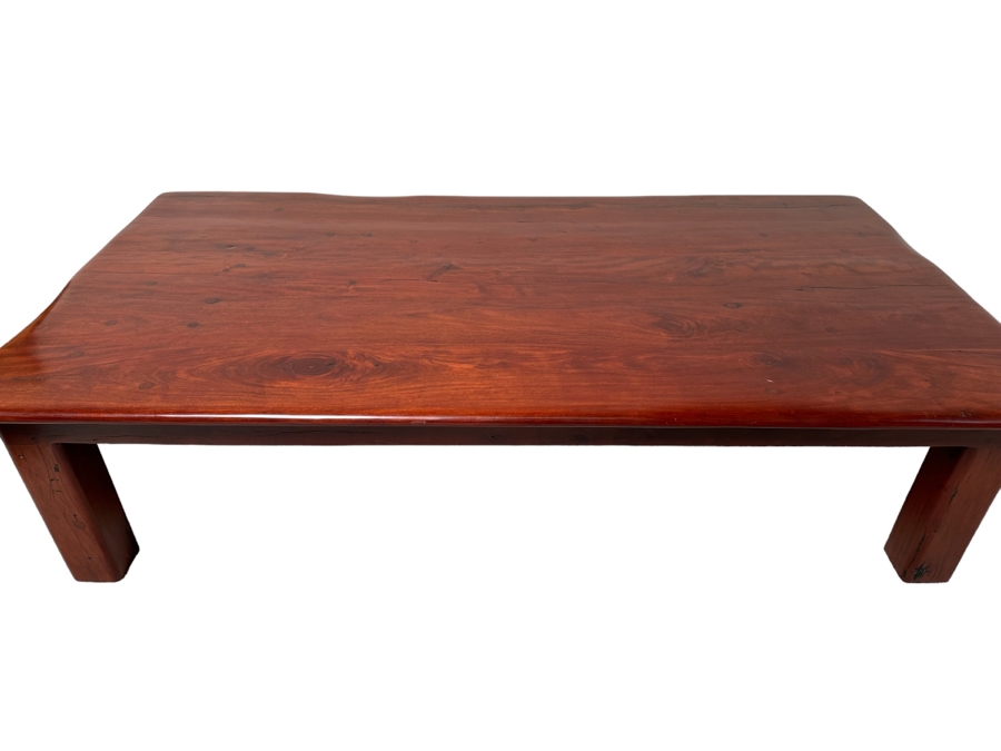 Solid Wooden Plank Coffee Table Very Heavy 71W X 37D X 18H [Photo 2]
