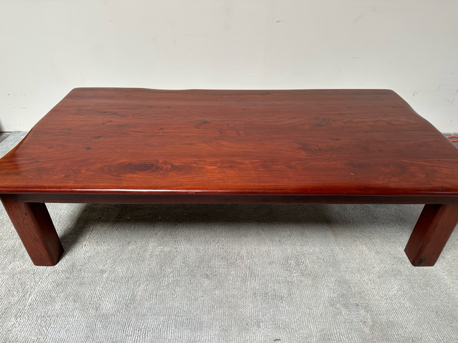 Solid Wooden Plank Coffee Table Very Heavy 71W X 37D X 18H [Photo 4]