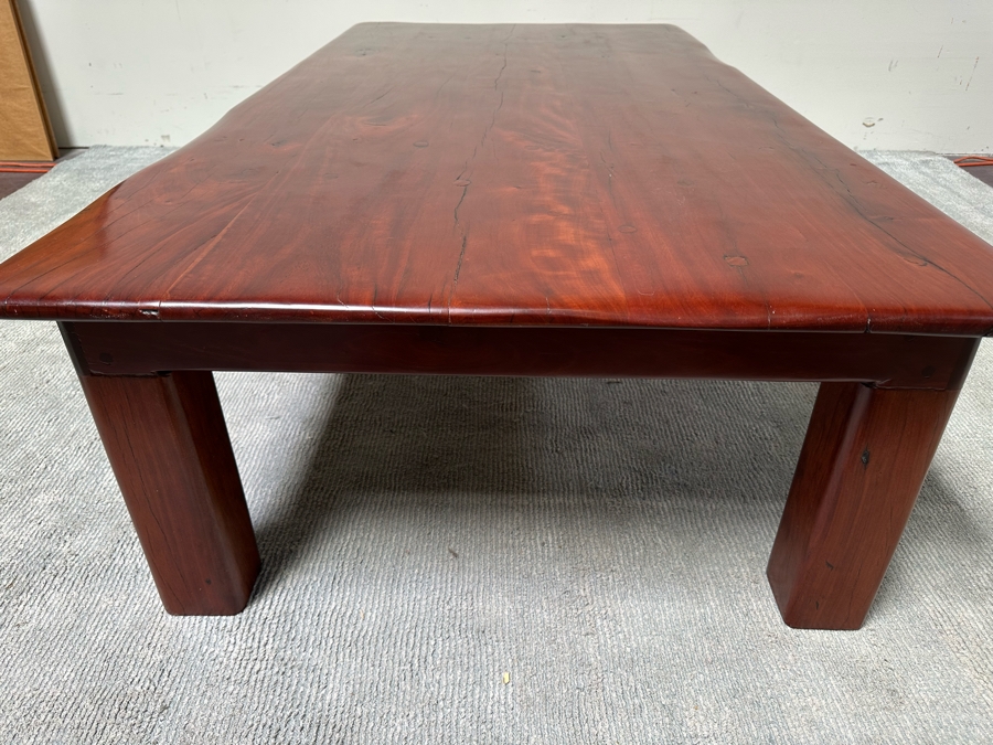 Solid Wooden Plank Coffee Table Very Heavy 71W X 37D X 18H [Photo 9]