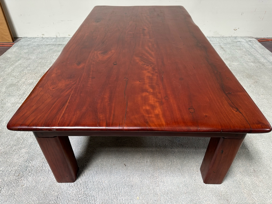 Solid Wooden Plank Coffee Table Very Heavy 71W X 37D X 18H [Photo 10]