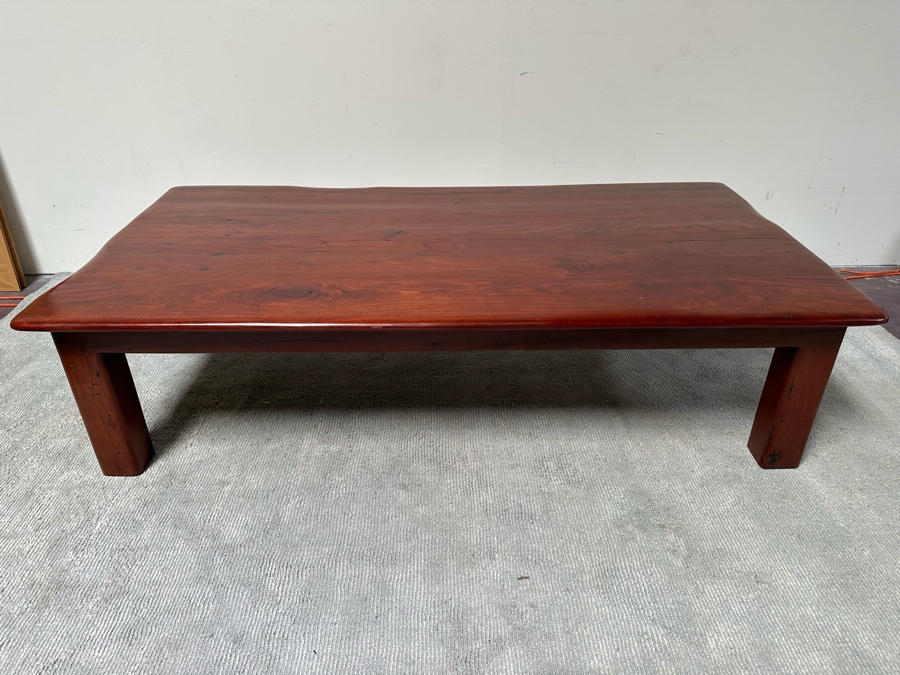Solid Wooden Plank Coffee Table Very Heavy 71W X 37D X 18H [Photo 3]