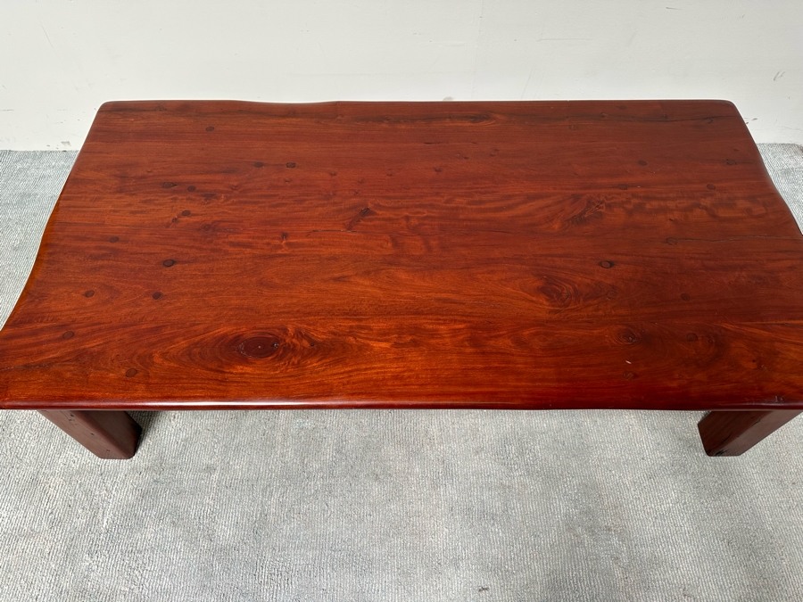 Solid Wooden Plank Coffee Table Very Heavy 71W X 37D X 18H [Photo 5]