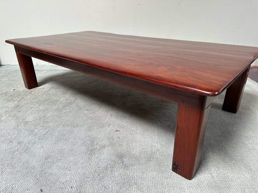 Solid Wooden Plank Coffee Table Very Heavy 71W X 37D X 18H [Photo 8]