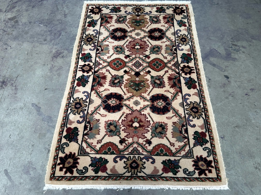 Handmade Wool Area Rug From India 36.5 X 61 [Photo 2]