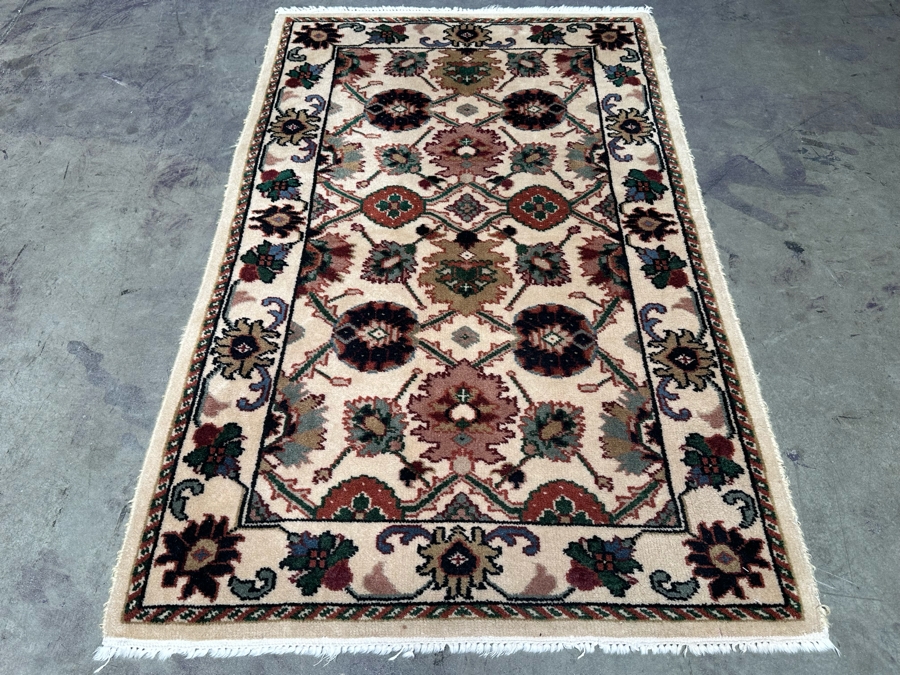 Handmade Wool Area Rug From India 36.5 X 61 [Photo 3]