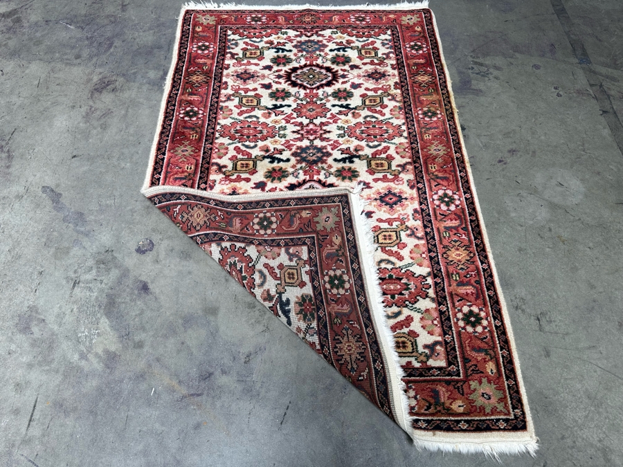 Vintage Hand Knotted Area Rug From India 37.5 X 61 [Photo 7]