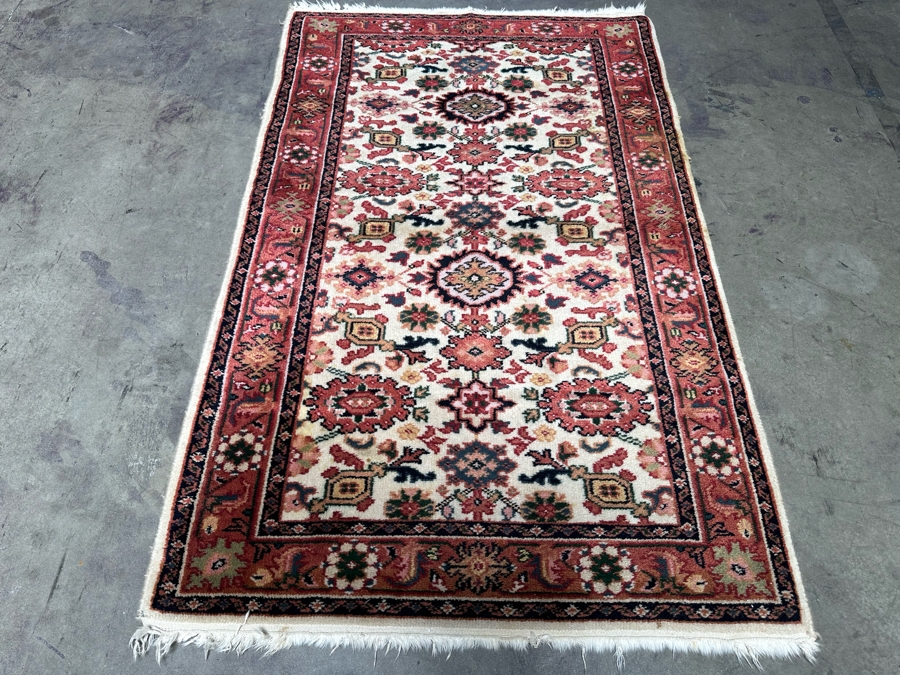 Vintage Hand Knotted Area Rug From India 37.5 X 61 [Photo 4]