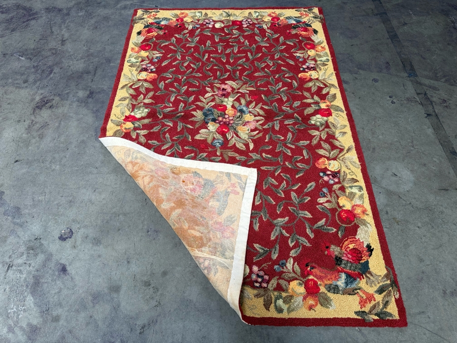 Vintage Hooked Area Rug 40.5 X 63 [Photo 6]