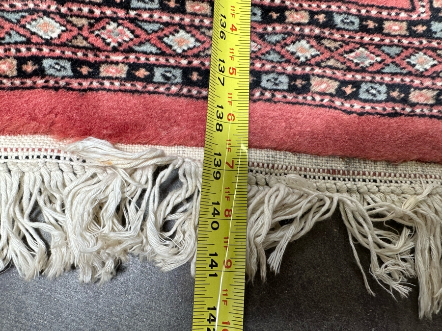 Vintage Hand Knotted Wool Area Runner Rug Made In Pakistan Hatchlu Geometric Design 31.5 X 140 [Photo 18]