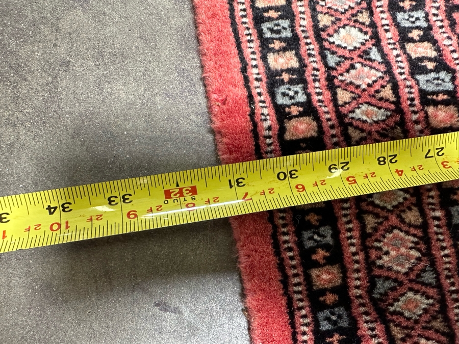 Vintage Hand Knotted Wool Area Runner Rug Made In Pakistan Hatchlu Geometric Design 31.5 X 140 [Photo 17]