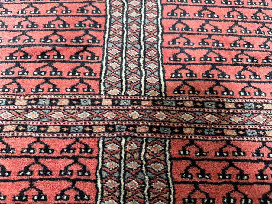 Vintage Hand Knotted Wool Area Runner Rug Made In Pakistan Hatchlu Geometric Design 31.5 X 140 [Photo 11]