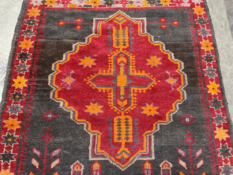 Vintage Hand Knotted Wool Kilim Runner Rug 36 X 150 [Photo 8]