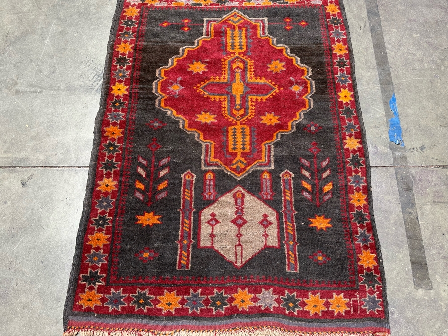 Vintage Hand Knotted Wool Kilim Runner Rug 36 X 150 [Photo 6]