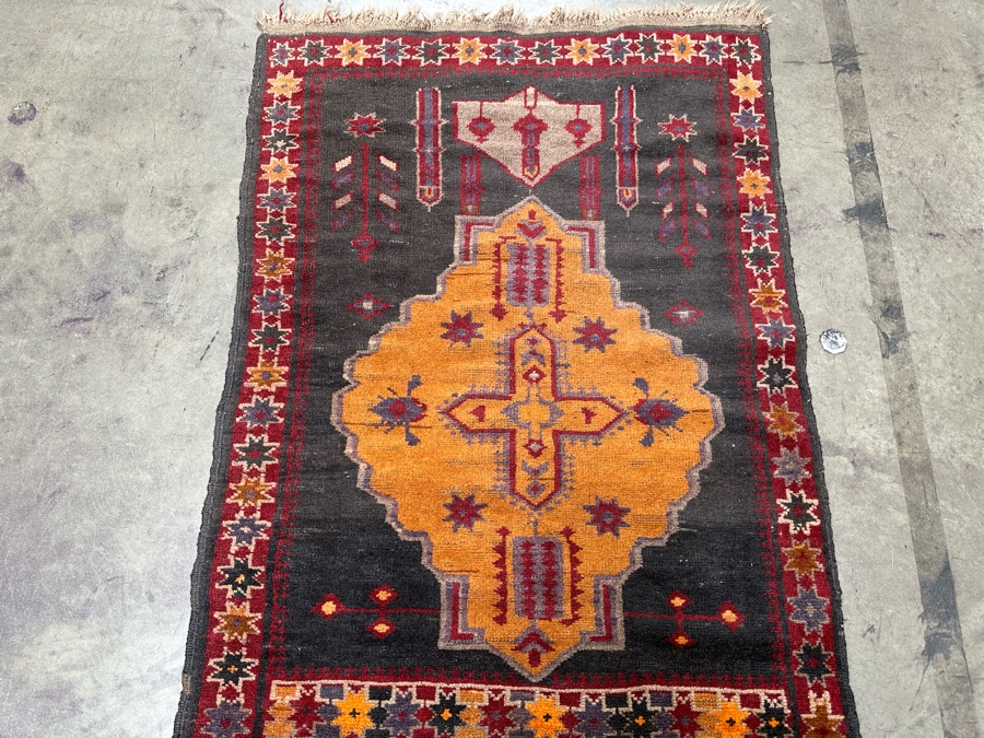 Vintage Hand Knotted Wool Kilim Runner Rug 36 X 150 [Photo 11]