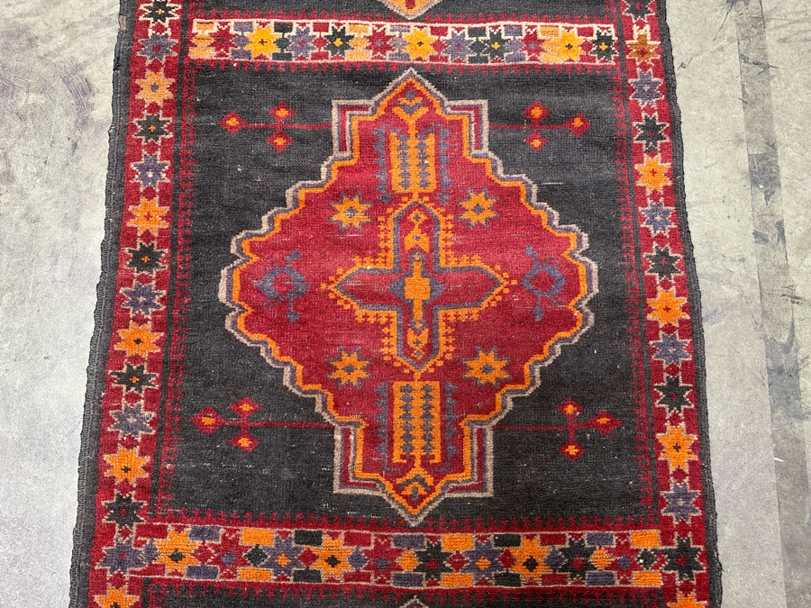 Vintage Hand Knotted Wool Kilim Runner Rug 36 X 150 [Photo 10]
